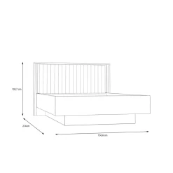 Łóżko ze stelażem i oświetleniem RANKIN 140x200