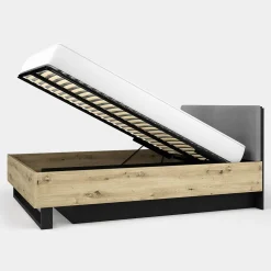 Łóżko ze stelażem i pojemnikiem UPSALA 160x200 cm