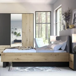 Łóżko ze stelażem i pojemnikiem UPSALA 160x200 cm