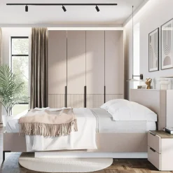 Łóżko ze stelażem i pojemnikiem CREMONA 160x200 cm