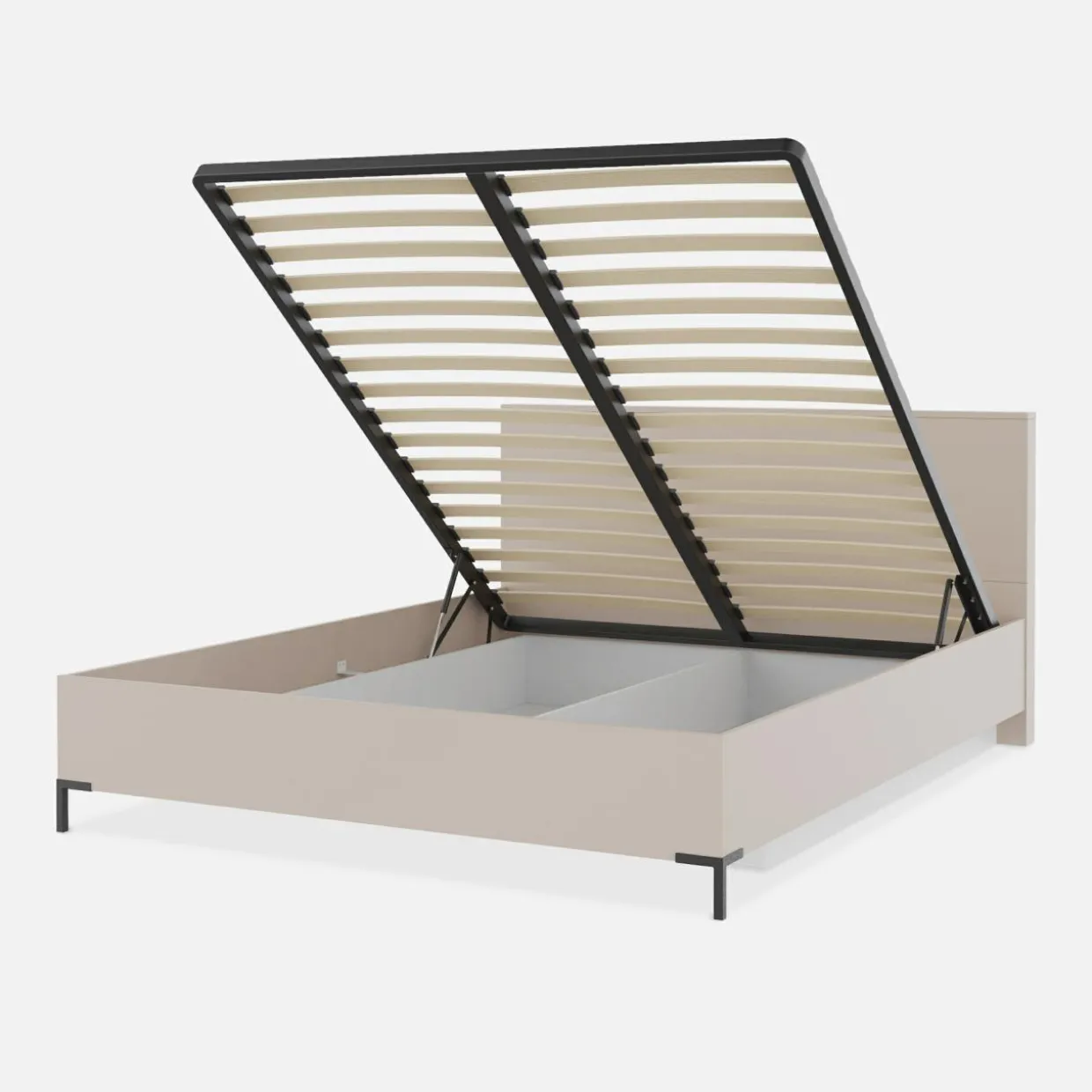 Łóżko ze stelażem i pojemnikiem CREMONA 160x200 cm