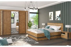 Łóżko ze stelażem i pojemnikiem DORIAN 140x200