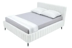 Łóżko ze stelażem krem MAGGIE FULL 140x200 cm