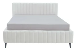 Łóżko ze stelażem krem MAGGIE FULL 140x200 cm