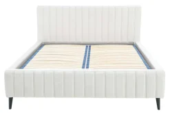 Łóżko ze stelażem krem MAGGIE FULL 140x200 cm