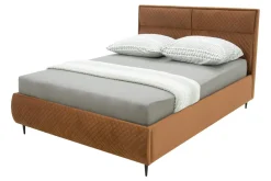 Łóżko ze stelażem miedziane VENTI 140x200 cm