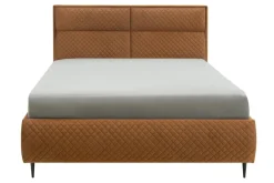 Łóżko ze stelażem miedziane VENTI 140x200 cm