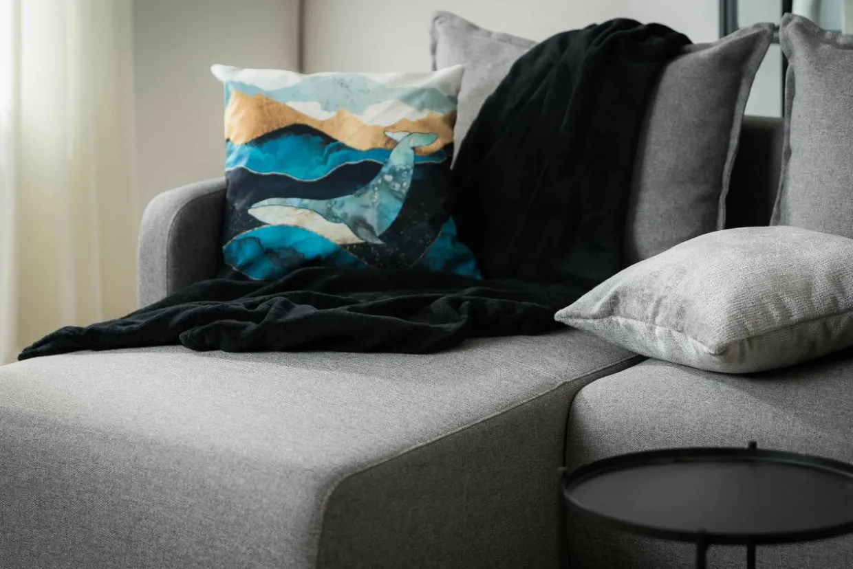 Koc antracytowy CORAL 130x160 cm