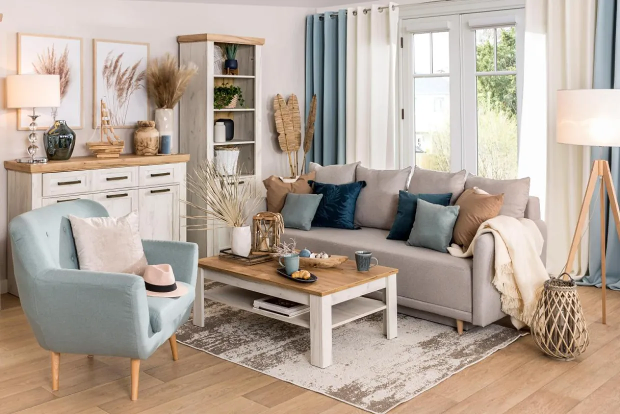 Koc bawełniano-akrylowy ECRU 150x200 cm