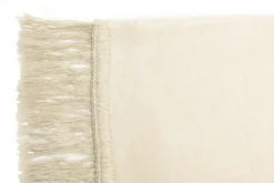 Koc bawełniano-akrylowy ECRU 150x200 cm