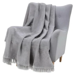 Koc bawełniano-akrylowy SZARY 150x200 cm