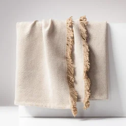 Koc beżowy DELHI 180x200 cm