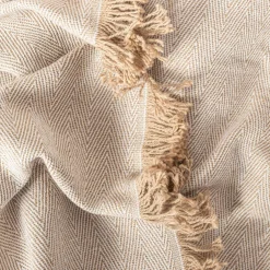 Koc beżowy DELHI 180x200 cm