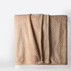 Koc beżowy POPPY 200x200 cm