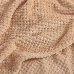 Koc beżowy POPPY 200x200 cm