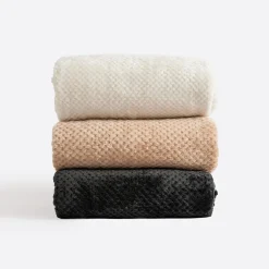 Koc beżowy POPPY 200x200 cm