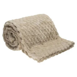 Koc beżowy SQUADRO 150x200 cm