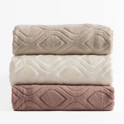 Koc biały JASMINE 130x160 cm