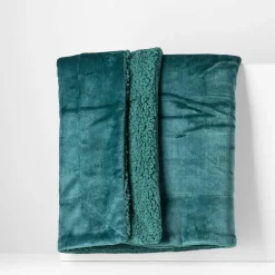 Koc ciemnozielony CASMIR 130x160 cm