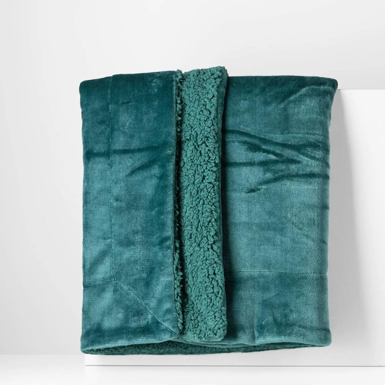 Koc ciemnozielony CASMIR 130x160 cm