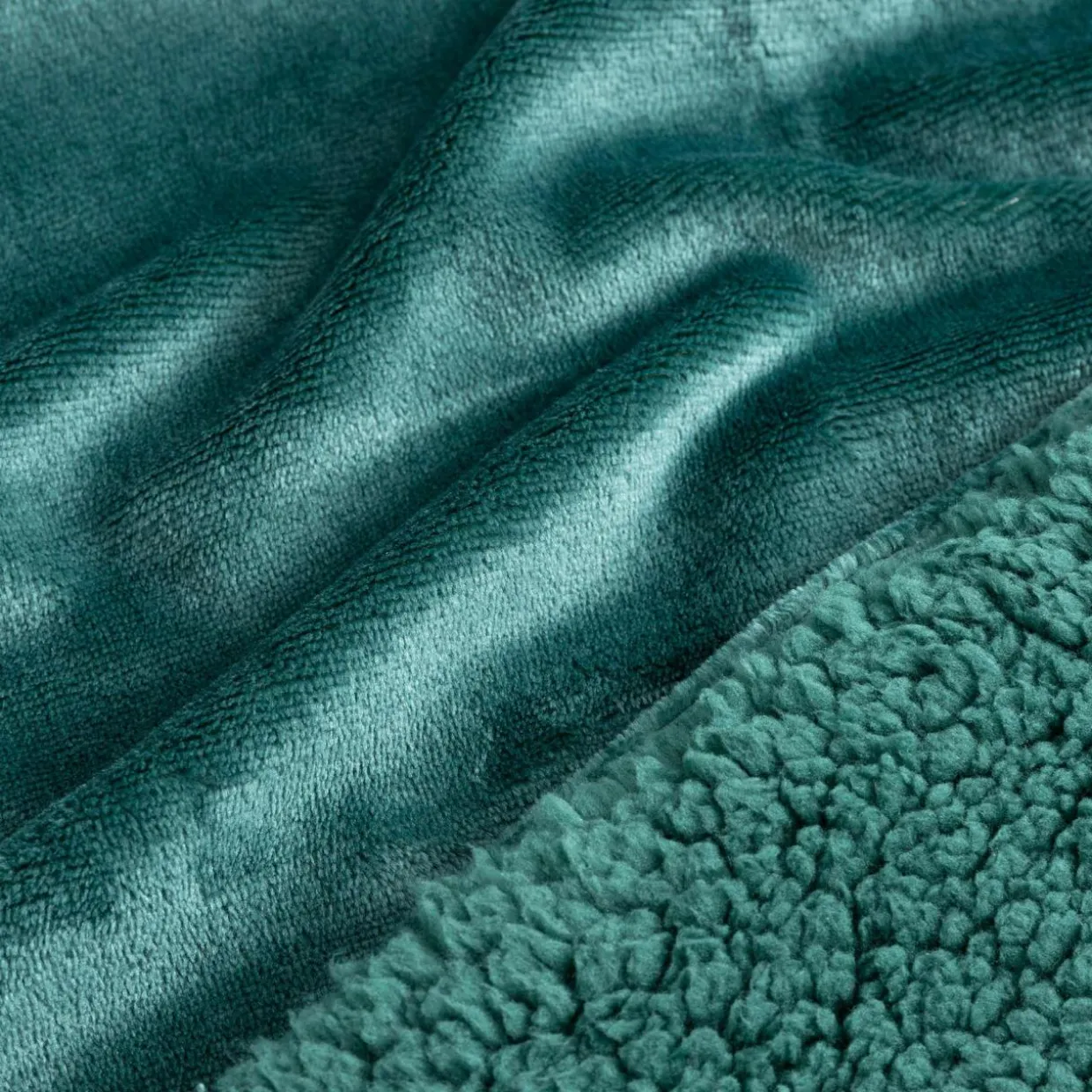 Koc ciemnozielony CASMIR 130x160 cm