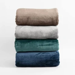 Koc ciemnozielony CASMIR 130x160 cm