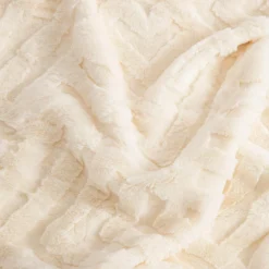 Koc geometryczny ecru DREAMY 150x200 cm