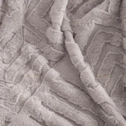 Koc geometryczny szary DREAMY 150x200 cm