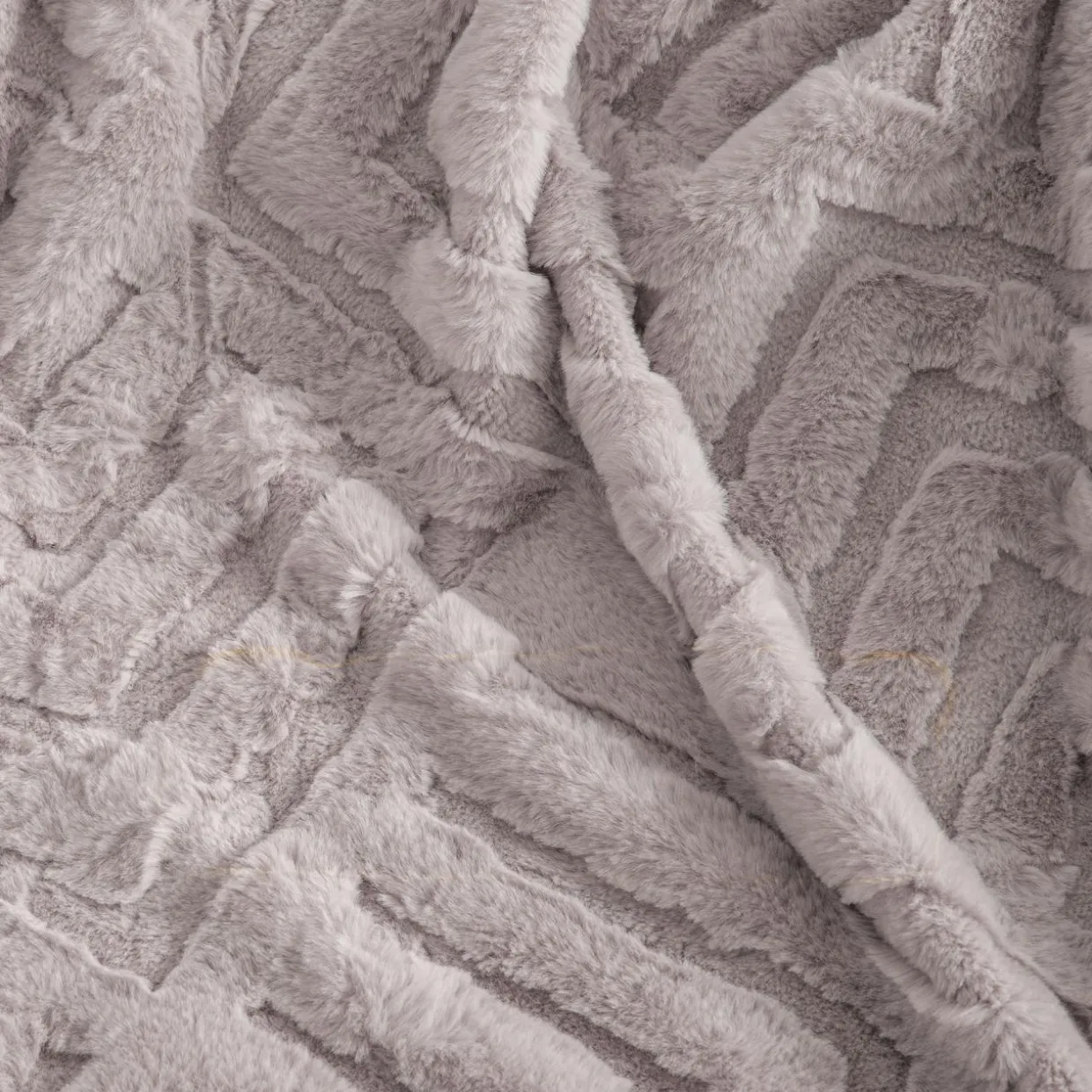 Koc geometryczny szary DREAMY 150x200 cm