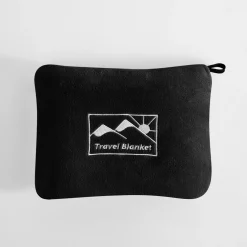 Koc podróżny 2w1, czarny, TRAVEL BLANKET 130x160 cm