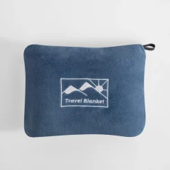 Koc podróżny 2w1, niebieski, TRAVEL BLANKET, 130x160 cm
