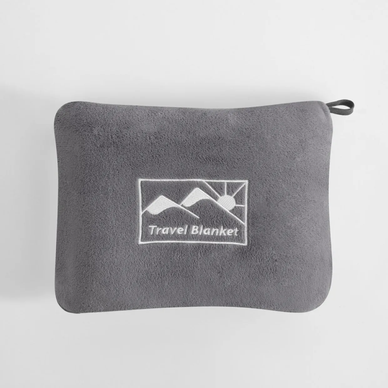 Koc podróżny 2w1, szary TRAVEL BLANKET 130x160 cm