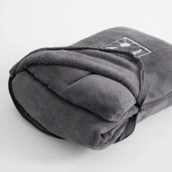 Koc podróżny 2w1, szary TRAVEL BLANKET 130x160 cm