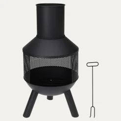 Kominek ogrodowy metalowy 37x76 cm