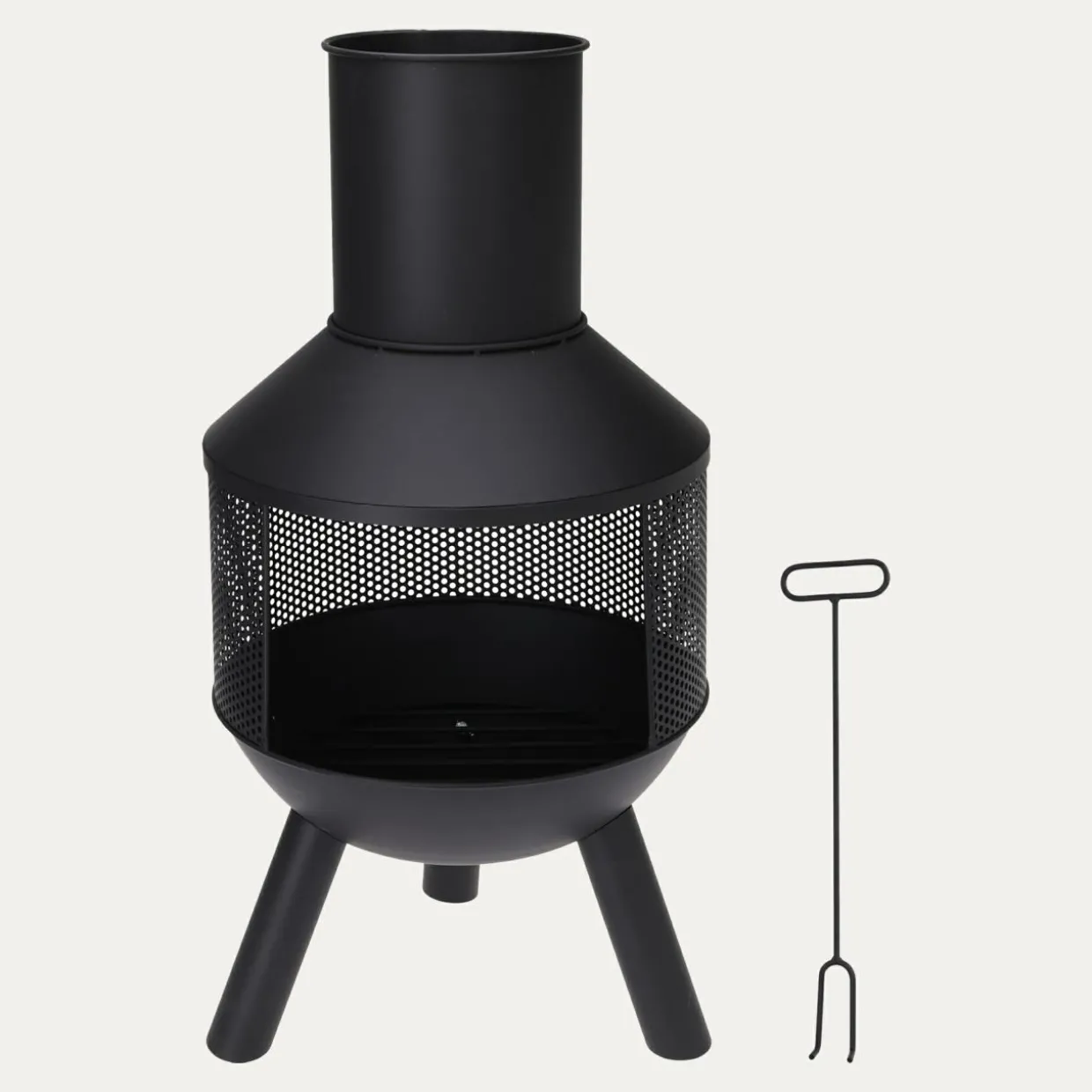 Kominek ogrodowy metalowy 37x76 cm