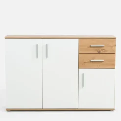 Komoda 3 - drzwiowa z szufladami IKOLI biała