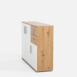 Komoda 3 - drzwiowa z szufladami IKOLI biała