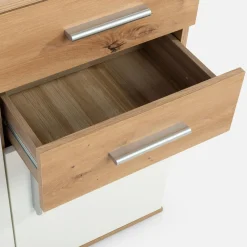 Komoda 3 - drzwiowa z szufladami IKOLI biała