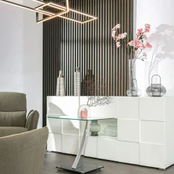 Komoda biała nowoczesna szeroka PATRIK