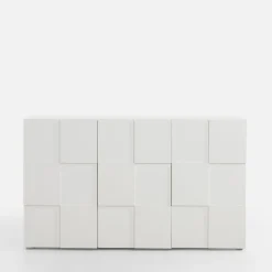 Komoda biała nowoczesna trzydrzwiowa PATRIK