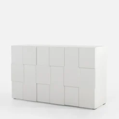 Komoda biała nowoczesna trzydrzwiowa PATRIK