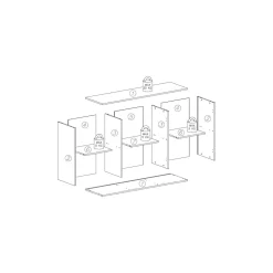Komoda biała nowoczesna trzydrzwiowa PATRIK