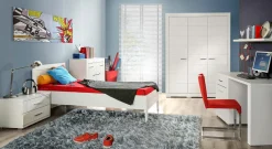 Komoda biała z 3 szufladami SNOW