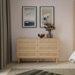 Komoda boho z 6 szufladami CALASETTA