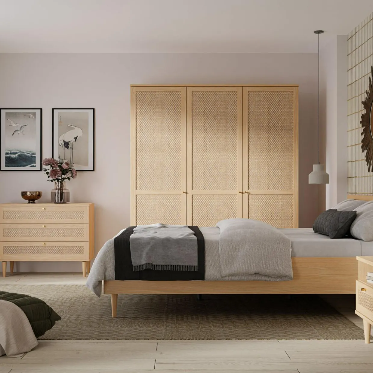 Komoda boho z 3 szufladami CALASETTA