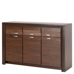 Komoda ciemny brąz szeroka trzydrzwiowa PARIS