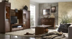 Komoda ciemny brąz szeroka trzydrzwiowa PARIS