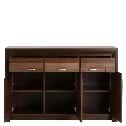 Komoda ciemny brąz szeroka trzydrzwiowa PARIS