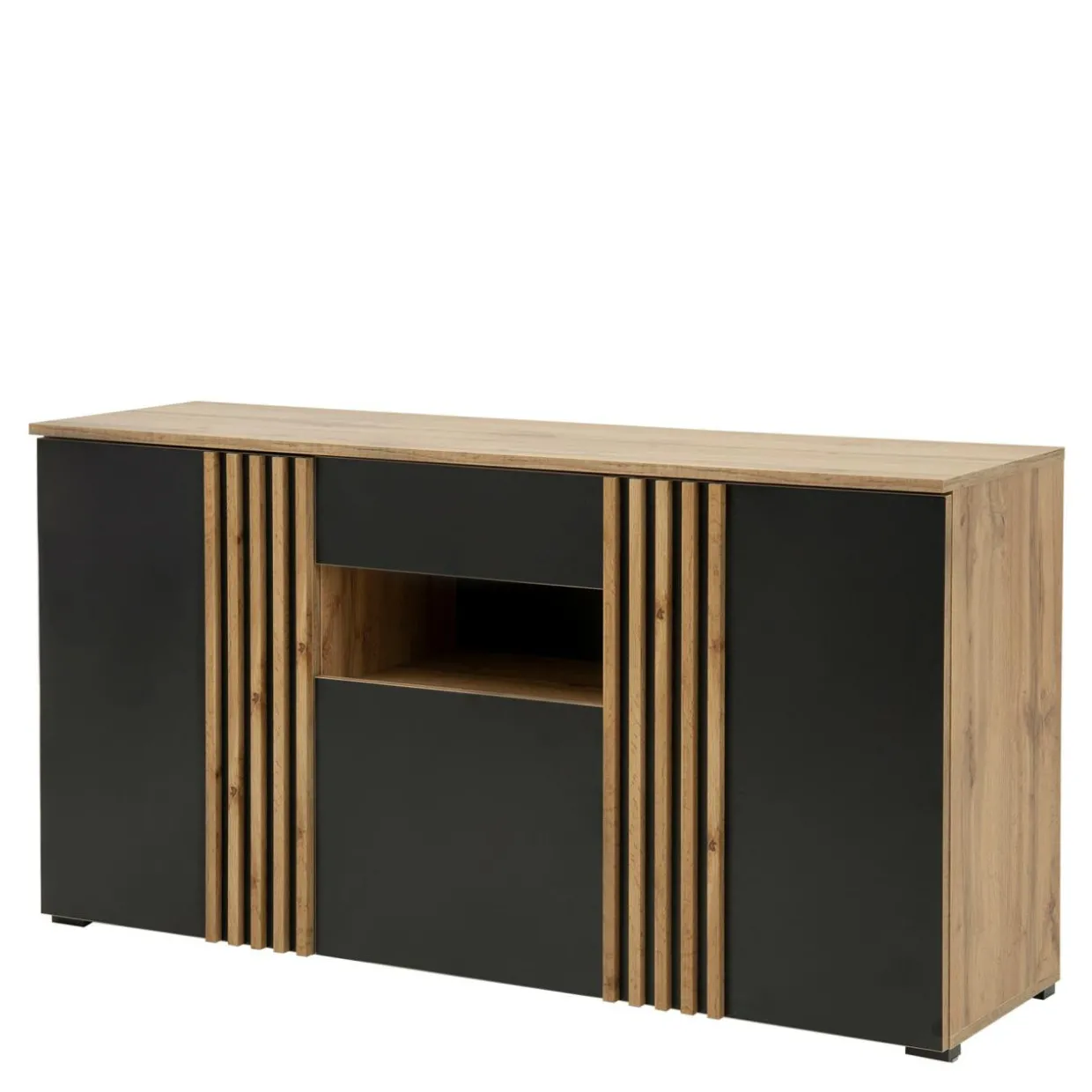 Komoda do salonu z lamelami MALAGA