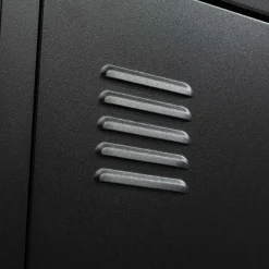 Komoda 2-drzwiowa grafitowo-czarna SOLANS